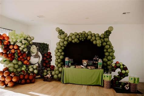 Barrett’s Shrek party | CatchMyParty.com 2nd Birthday Party Themes, Birthday Party Planning ...