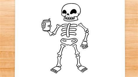 How to draw Cartoon Skeleton - YouTube