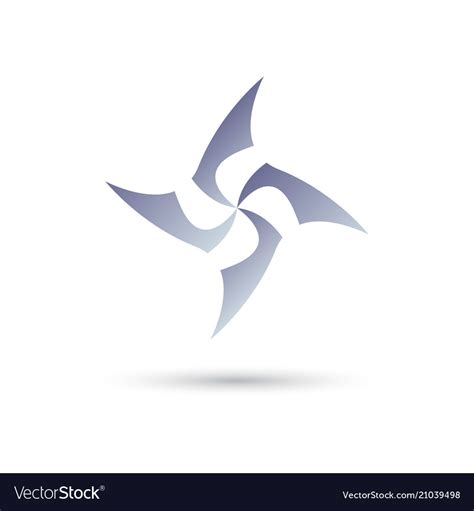 Windmill blade abstract logo design template Vector Image