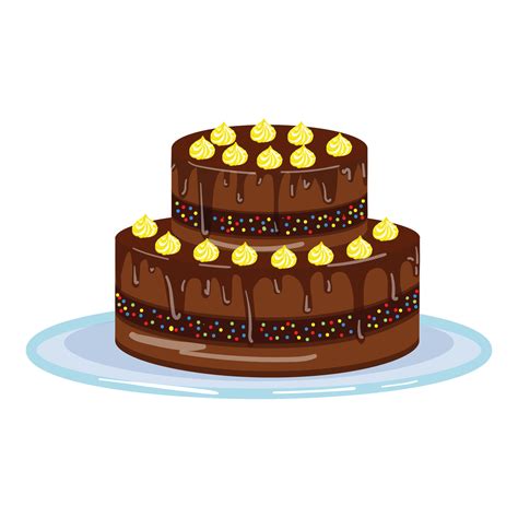 Black chocolate cake icon cartoon vector. Happy birthday 14360061 Vector Art at Vecteezy