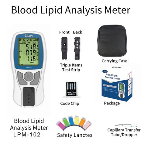 Home Use 5 in 1 Blood Lipid Total Cholesterol (TC)&high density ...