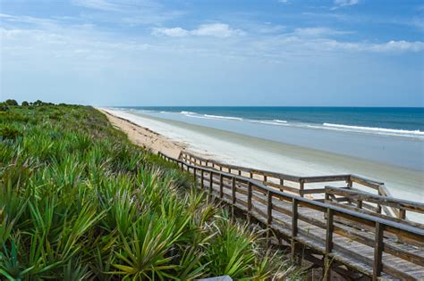 Florida Beach At Canaveral National Seashore Stock Photo - Download Image Now - iStock