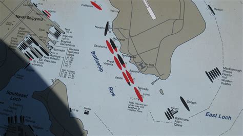 Map of Battleship Row, December 7, 1941