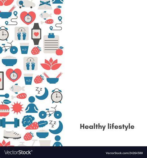 Healthy lifestyle background Royalty Free Vector Image