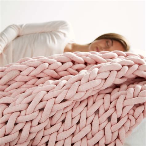 Loops & Threads® Wild & Free™ Blush Arm Knit Chunky Blanket | Chunky yarn blanket, Arm knitting ...