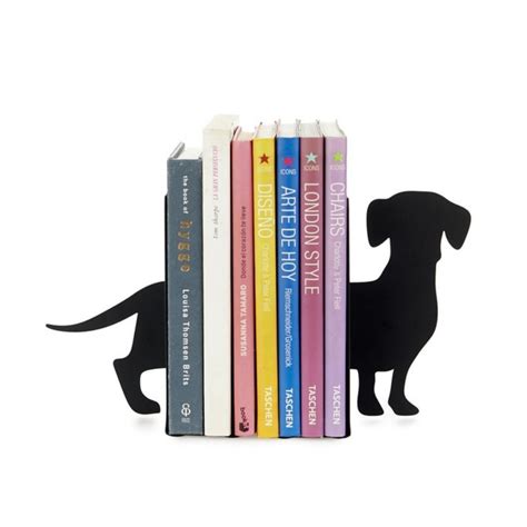 Serre-livres chien - Lot de 2 - En métal noir - ON RANGE TOUT