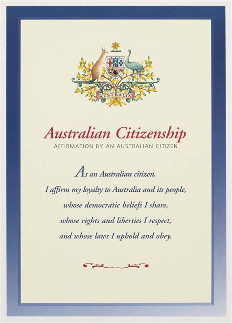 Certificate - Affirmation of Citizenship, Australian Citizenship ...