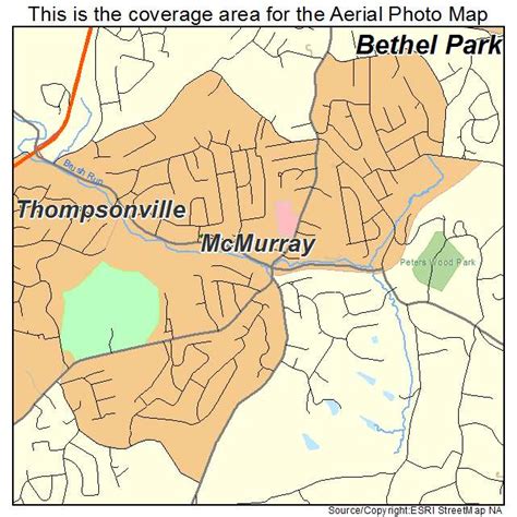 Aerial Photography Map of McMurray, PA Pennsylvania