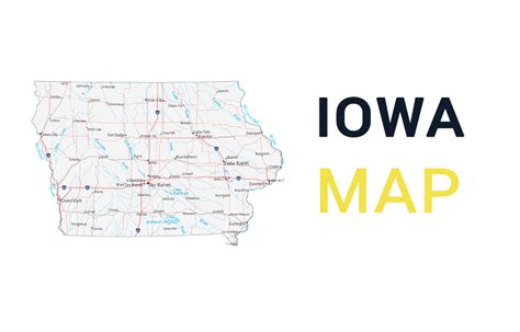 Map of Iowa - Cities and Roads - GIS Geography