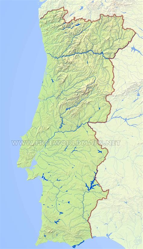 Portugal Physical Map