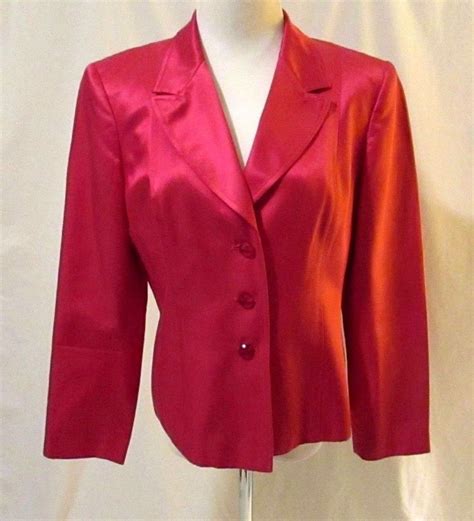 Talbots Silk Cotton Blend Blazer Jacket Size 10 Women's Pink 3 Button ...