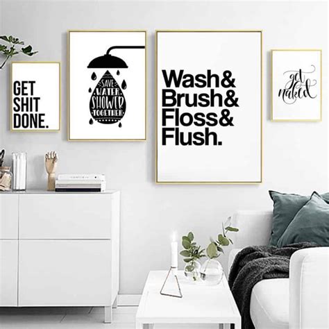 Bathroom Inspirational Quotes | Unframed Canvas Art | Flash Sale | Rosseta HOME™