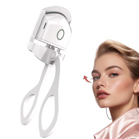 Heated Eyelash Curler, Electric Heated Lash Curler Rechargeable, Long-Lasting Natural with ...