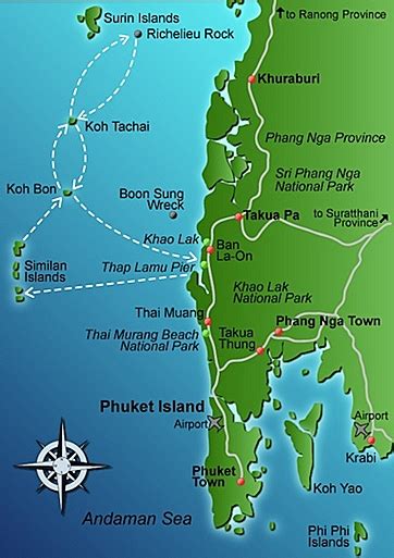 Maps of the Similan & Surin Islands ⋆ Pirate Divers International