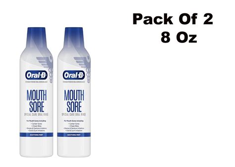 Oral-B Mouth Sore Special Care Oral Rinse 8 Fl Oz Pack Of 2 - Walmart.com