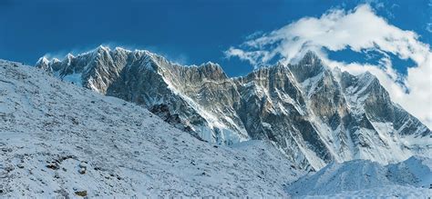 Jagged Mountain Peaks Nuptse Lhotse by Fotovoyager