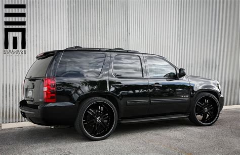 Black Tahoe Rolling on 24 Inch Rims by Exclusive Motoring — CARiD.com ...