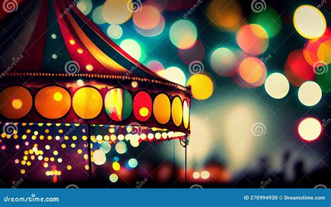 A Carnival Scene With Multi-colored Bokeh Lights, Generative AI ...