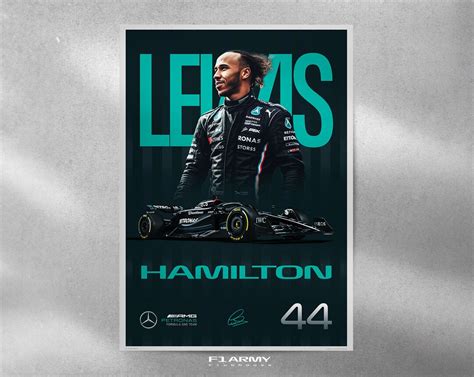 Lewis Hamilton Poster 2024, Mercedes AMG, Formula 1 Poster, F1 Print, F1 Poster, F1 Racing ...