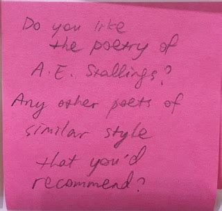 Do you like the poetry of A.E. Stallings? – The Answer Wall