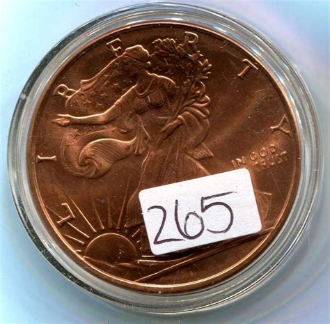 1 ounce .999 fine copper Golden State Mint coin,1 oz copper coin ...