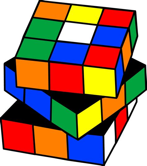 Rubiks Cube Puzzle Toy - Free Clip Art