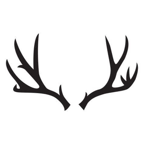 Antler deer silhouette deer - Transparent PNG & SVG vector file