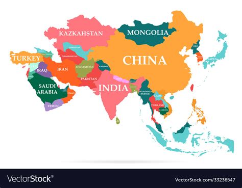 Asia Continent Map Hd - Trudy Ingaberg