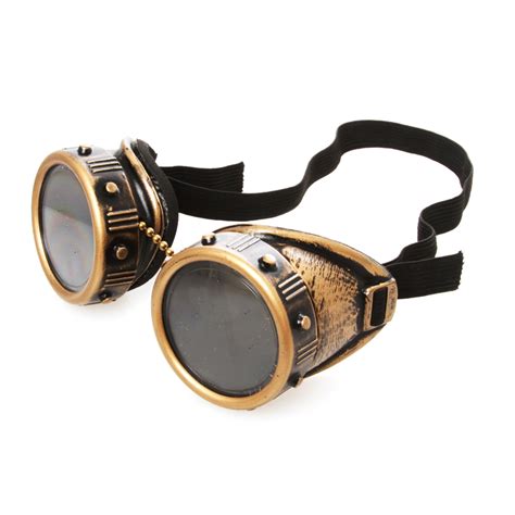 Steampunk Goggles With Brass Colored Rivets