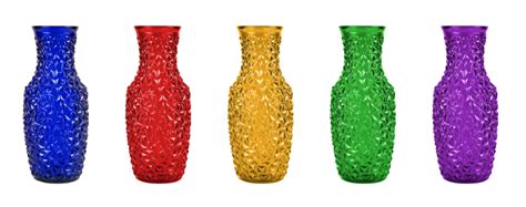 Set Of Colorful Glass Vases Set, Red, Set, Decoration PNG Transparent ...