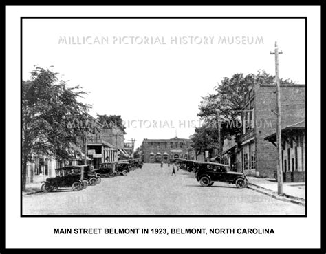 Main Street Belmont in 1923, Belmont, NC – Millican Pictorial History Museum