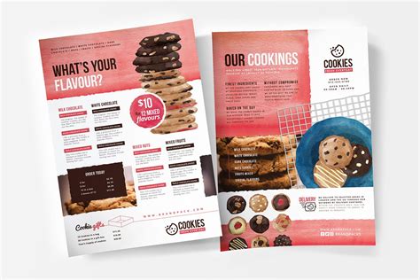 Cookie Shop Menu Template in PSD, Ai & Vector - BrandPacks