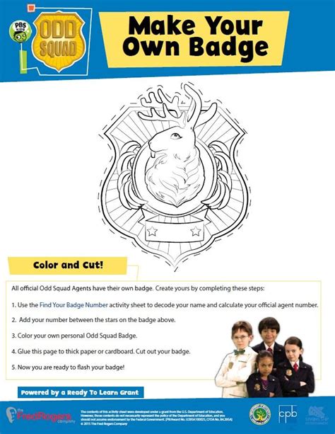 A great activity for prospective Odd Squad agents! | Make your own badge, Pbs kids, Odd squad badge