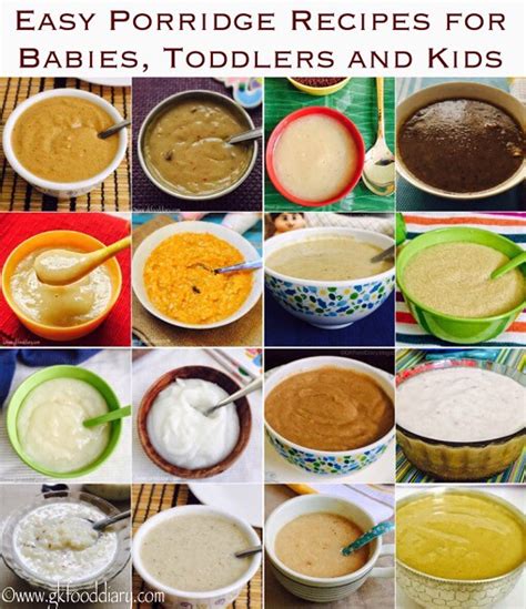 Easy Porridge Recipes for Babies, Toddlers and Kids