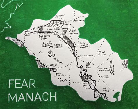 Fermanagh county map | Irish language version – The Wee Shed