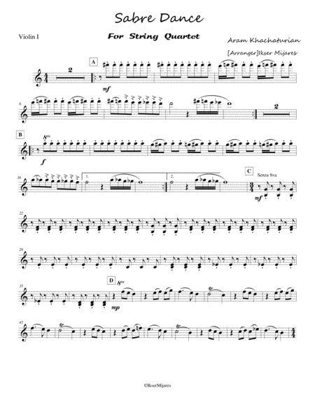 Sabre Dance Violin 1 | Sheet Music Plus