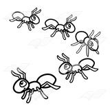 Abeka | Clip Art | Five Marching Ants