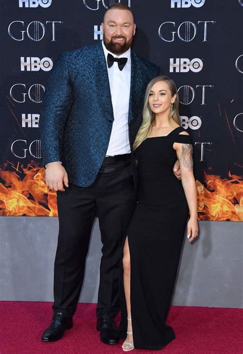 Game of Thrones star Hafthor Bjornsson towers over wife at season 8 ...