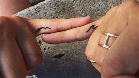 Simple mountain + wave. Finger tattoo Tiny | Trendy tattoos, Waves ...