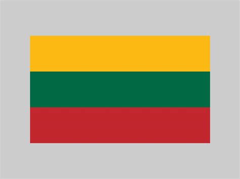 Lithuania flag, official colors and proportion. Vector illustration ...