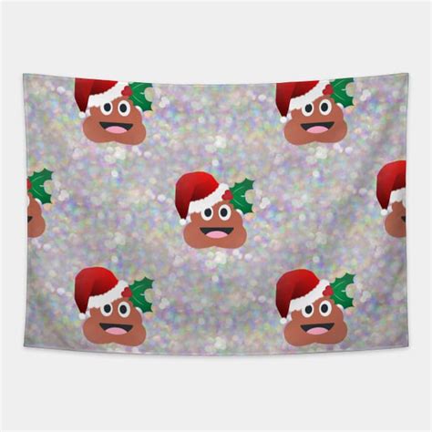 santa claus poop emoji - Christmas - Tapestry | TeePublic