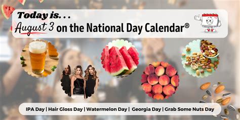 AUGUST 3, 2023 | NATIONAL IPA DAY | NATIONAL HAIR GLOSS DAY | NATIONAL ...