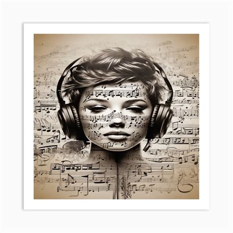 Music Notes And Headphones Art Print by mamohashem - Fy