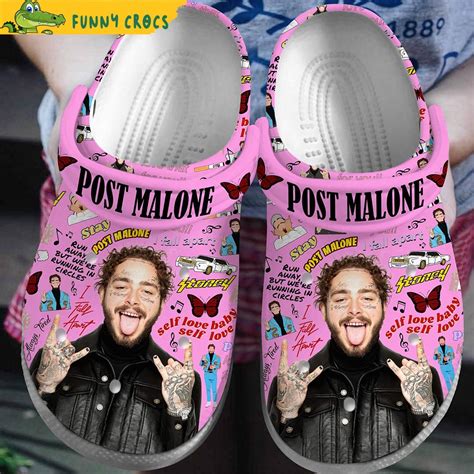 Post Malone Crocs Pink - Discover Comfort And Style Clog Shoes With Funny Crocs