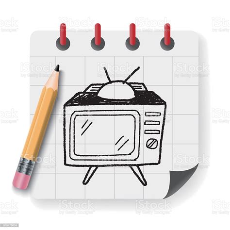 Tv Doodle Stock Illustration - Download Image Now - Backgrounds ...