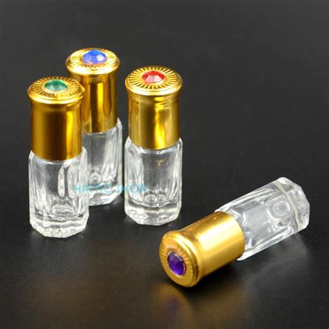20pcs 3ml Gold Mini Glass Roll On Bottles Roller Ball Cologne Sport Perfume Portable Travel-in ...