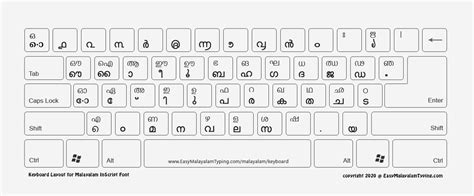 FREE Malayalam Keyboard Layout | മലയാളം കീബോർഡ് | High Quality ideal for printing