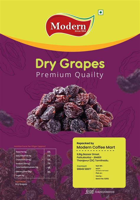 Black dry grapes - Moderncoffeemart