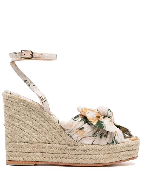 Loeffler Randall floral-print Espadrille Wedges - Farfetch