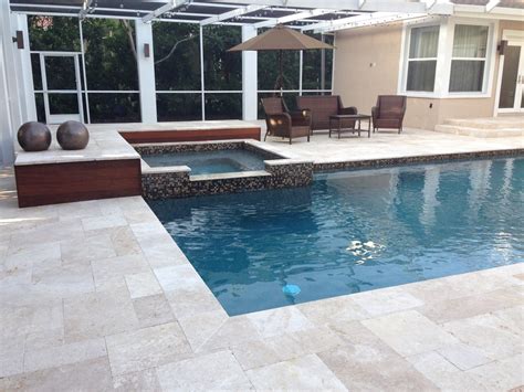 Walnut Travertine Pool Coping | Walnut Travertine Pool Deck